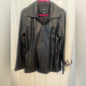 Preowned Ladies Black Leather Jacket